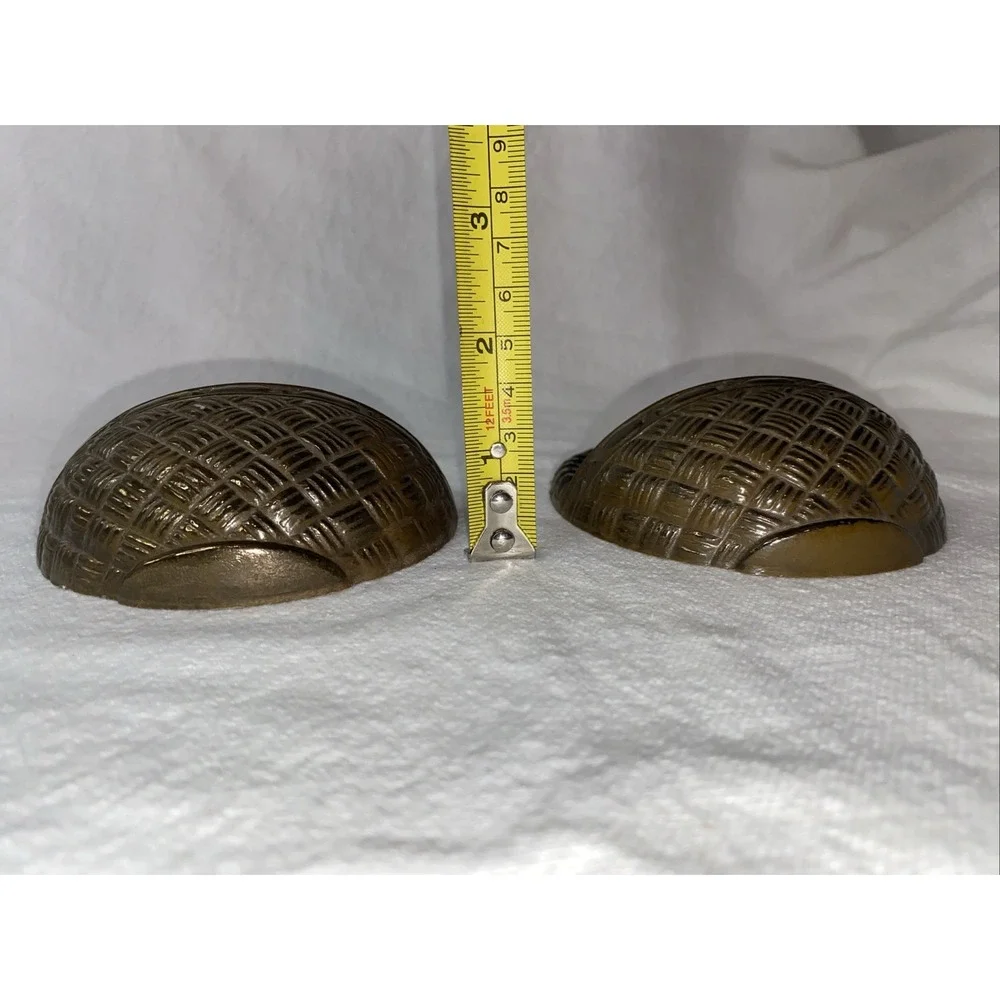 VNTG 1987 Pair of Gold Burwood Plastic Basket Wall Pockets/Flower Baskets